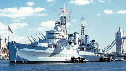 Unbranded HMS Belfast and Lunch for Two