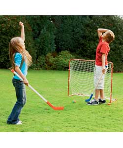 Unbranded Hockey Goal and Sticks Set