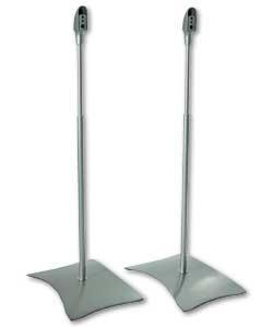 Adjustable height 73 - 113cm with twist-lock mechanism. Silver finish. Complete with universal