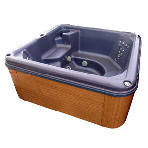 This spacious hot tub is perfect for a long relaxing  massaging soak. Its 18 jets are built into a b