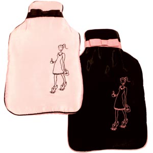Snuggle up for bed with the most stylish and glamorous hot water bottle cover there is! This