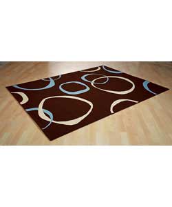 Howie Chocolate and Blue Rug 120X160