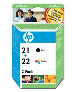 Unbranded HP 21 and 22 Combination Ink Pack