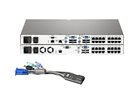 HP IP Console Switch with Virtual Media 4x1x16 - KVM switch - CAT5 - 16 ports - 1 local user - 4 IP 