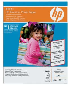 Unbranded HP Premium A4 Glossy Photo Paper 50 Sheet