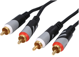 Unbranded HQ - 2x Phono (RCA) Male to 2x Phono (RCA) Male Cable - 2.5 Meter - Ref. HQCA-A032/2.5