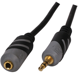 Unbranded HQ - 3.5mm Male to 3.5mm Female Audio Jack Plug - 5 Meter - Ref. HQCA-A011/5.0