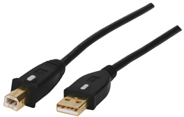 Unbranded HQ - GOLD USB 2.0 Male to USB 2.0 B Male Cable - 1.8 Meter - Ref. HQCC-141HS