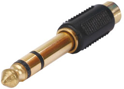 Unbranded HQ Cables - 6.35mm stereo plug to 1 x Gold Phono (RCA FEMALE) - Ref. HQCP-018