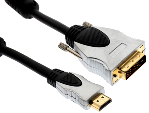 Unbranded HQ Silver Series - HDMI Male to DVI Male 19pin Cable - 1.5 Meter