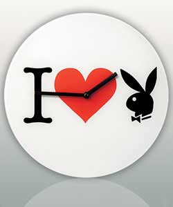 Unbranded I Heart Playboy Wall Clock - White