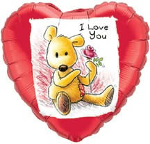 A most romantic balloon to express your love. Newton`s Law balloon with a single rose to say `I