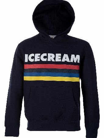 Unbranded Ice-Cream Front Bar Panel Hooded Top Navy