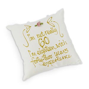 Unbranded I`m not really 60 Birthday Silk Pillow