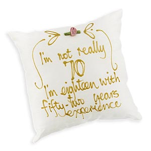 Unbranded Im Not Really 70 Hand Painted Pillow