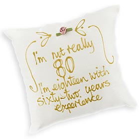 Unbranded Im Not Really 80 Hand Painted Pillow