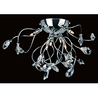 Unbranded IMCEH09090 6W PL - Chrome and Crystal Ceiling Light