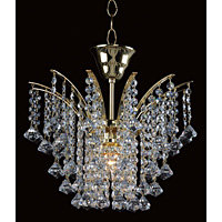 Unbranded IMCP13100 1 - Brass and Crystal Chandelier
