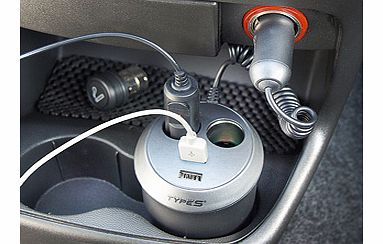 A top practical gift, especially for those who do a lot of driving, this brilliant in-car device converts a 12V lighter socket into 4 outlets  so you can power and charge your sat nav, mobile phone, MP3, games consoles and other portable devices as 