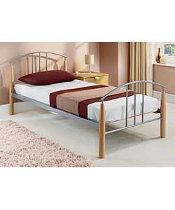 Unbranded Inca Single Bedstead with Pillow Top Mattress