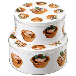 Unbranded `ince Pie`Storage Tins - Set of 2