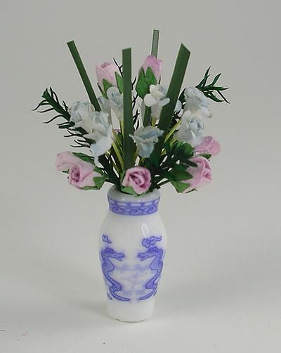Individually Handcrafted Miniature Vase of Flowers