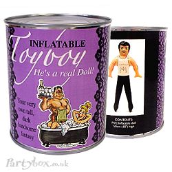 Inflatable Beefcake in a Tin - 50cms