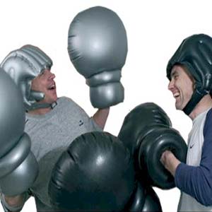 Our Inflatable Boxing Gloves are brilliant. What could be more fun than putting on a pair of hugely