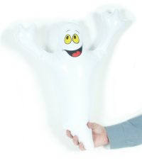 Heres a cheerful spook to decorate your house or party at Halloween. He will come out every year