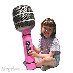 Inflatable Microphone - 76cm - assorted colours