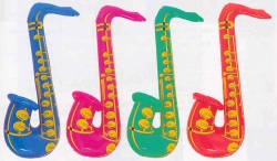 Inflatable Saxaphone - Assorted colours - 32inches