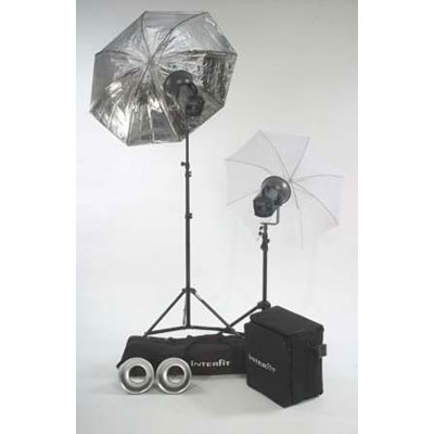 Unbranded Interfit Halogen Pro 1000 Two Head and Umbrella