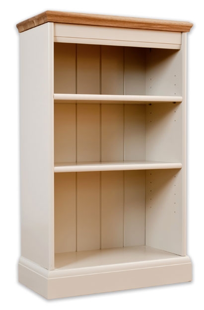 Unbranded Intone Painted and Oak Low Narrow Bookcase