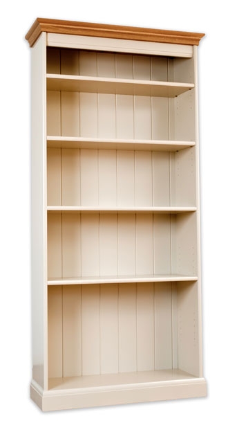 Unbranded Intone Painted and Oak Tall Wide Bookcase