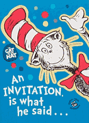 Invitation - Cat in the Hat - pack of 8