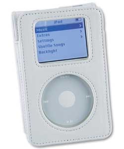 iPod Full Size Leather Flip Case White