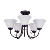 Stylishly designed ceiling light with spiral features, Features decorative wire scrolls and