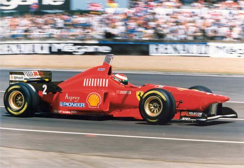 Eddie Irvine in his Ferrari F310 from the 1996 French Grand Prix