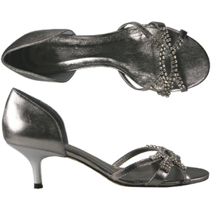 A pretty party sandal from Jones Bootmaker. An open sided sandal with Diamante style stones onto str