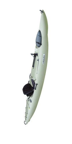 Islander Strike Fishing Kayak, Twin flush mount rod holders, Bow deck lines, Deluxe comfort seat, Si