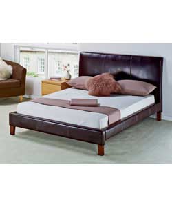 Islington Chocolate Double Bedstead with Deluxe Mattress
