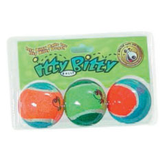 Itty Bitty dogs deserve Itty Bitty toys! Happy Dog’s smallest solid core balls are 1.5” diameter