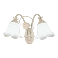 Ivy 2 Arm Ivory White And Gold Wall Light