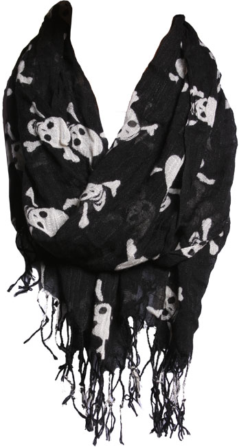 Unbranded Jack skull print scarf