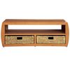 A selection of storage made from natural water hyacinth material and solid pine. Featuring a distinc