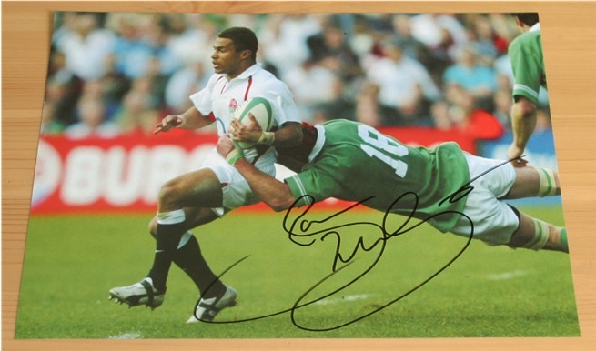 Signed in black pen by the current England rugby captain and World Cup Winner. COA - 0450000018