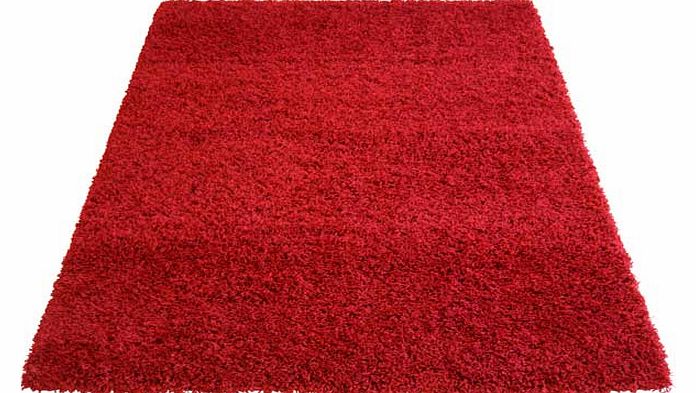 Unbranded Jazz Shaggy Rug - Red - 80 x 150cm