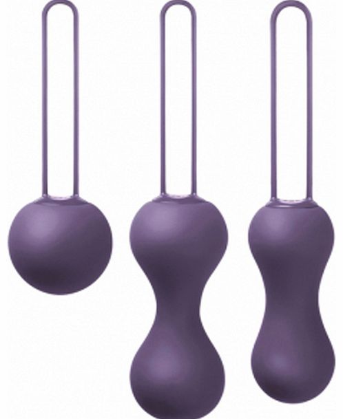 Ami Kegel exercise balls. Tone and strengthen pelvic floor muscles. High quality, luxurious trainers. 3 graduated size and weights. Made from silky, body-friendly silicone.