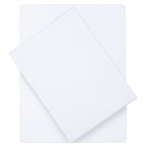 Jersey Sheet and Pillowcase Set - White- Single