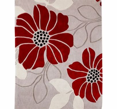 Unbranded Jessica Poppy Rug 170x120cm - Cream and Red
